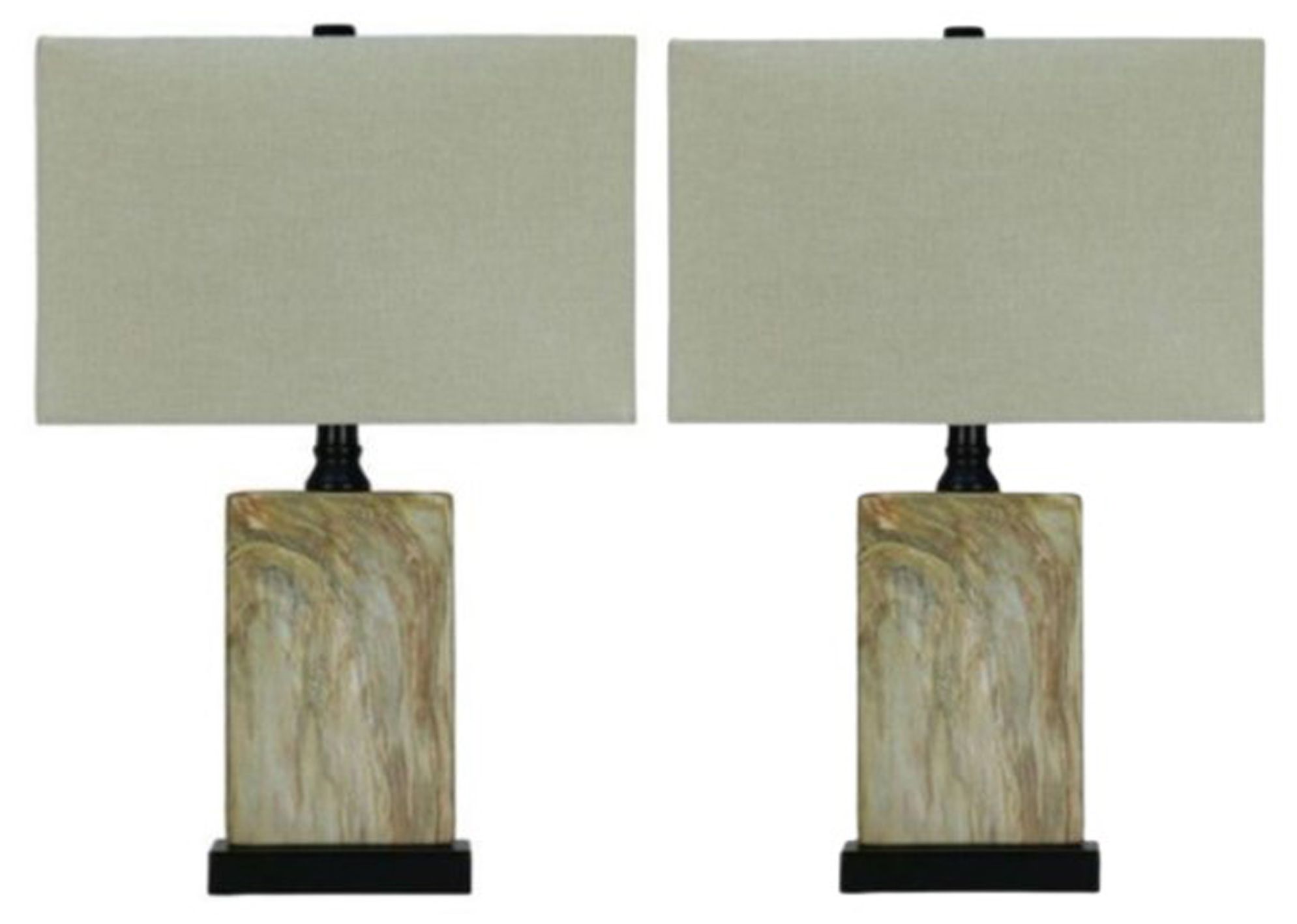 Fangio Lighting's #8578BEG-2PK Pair of Table Lamps in Natural Beige