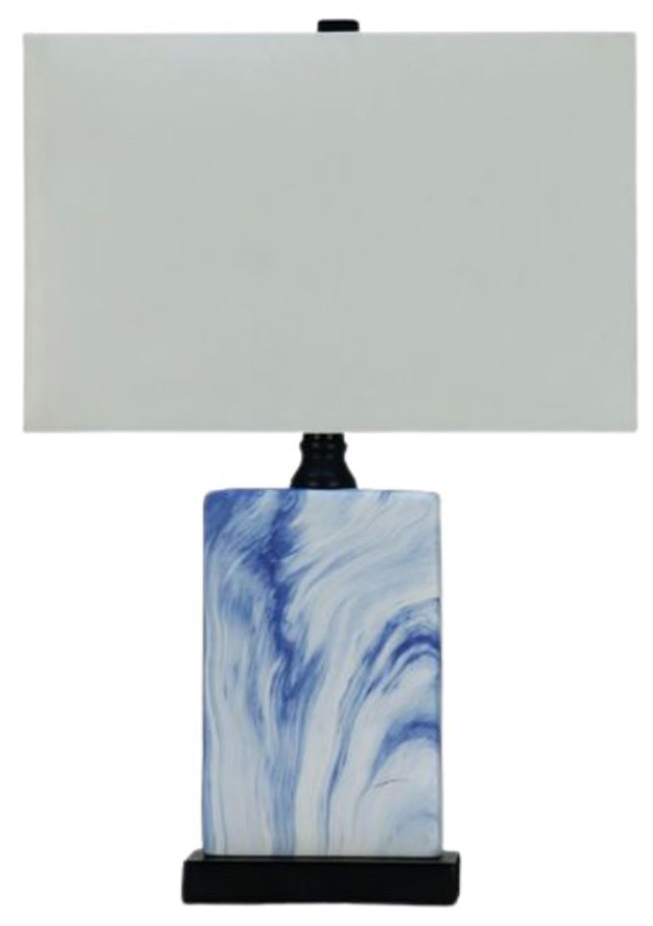 Image 2 Fangio Lighting's #8578BLU 21in Ceramic & Metal Table Lamp in Blue Stone