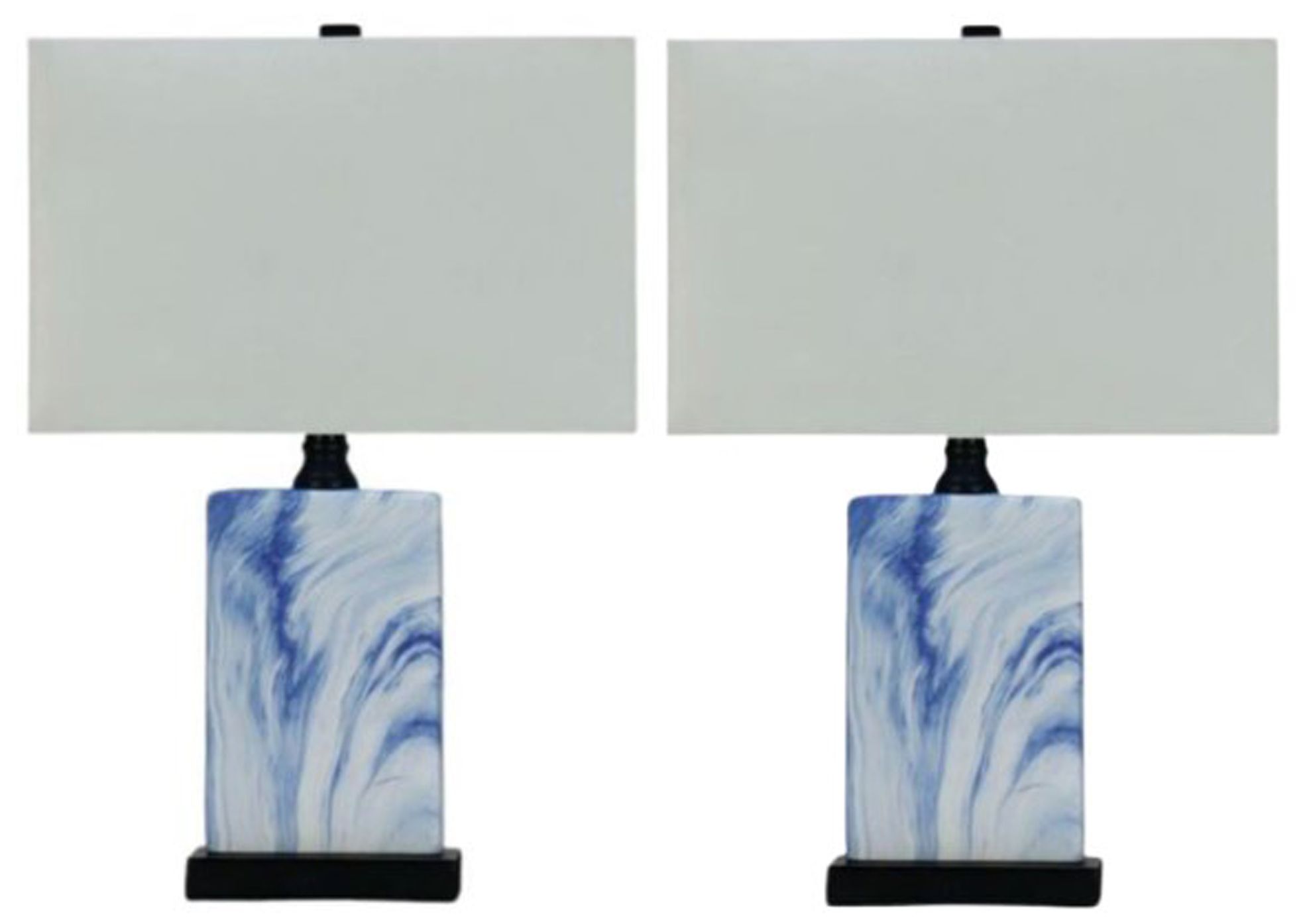 Fangio Lighting's #8578BLU-2PK Pair of Table Lamps in Blue Stone