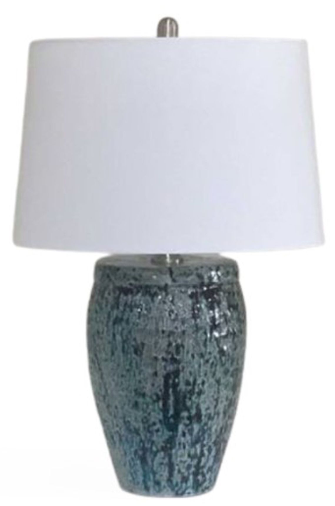 Fangio Lighting's #894 Stoneware Table Lamp in Dark Green