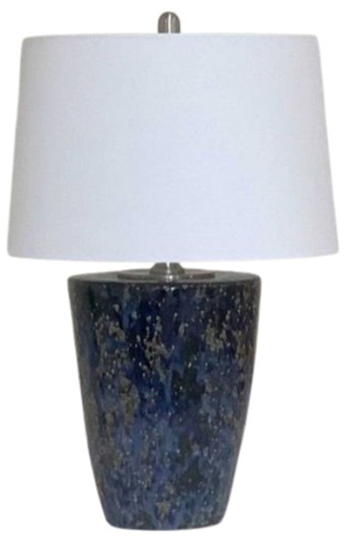 Fangio Lighting's #896 Stoneware Table Lamp in Blue Picas