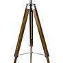 4_Fangio Tycho 61" High Coffee Wood and Nickel Metal Tripod Floor Lamp more views