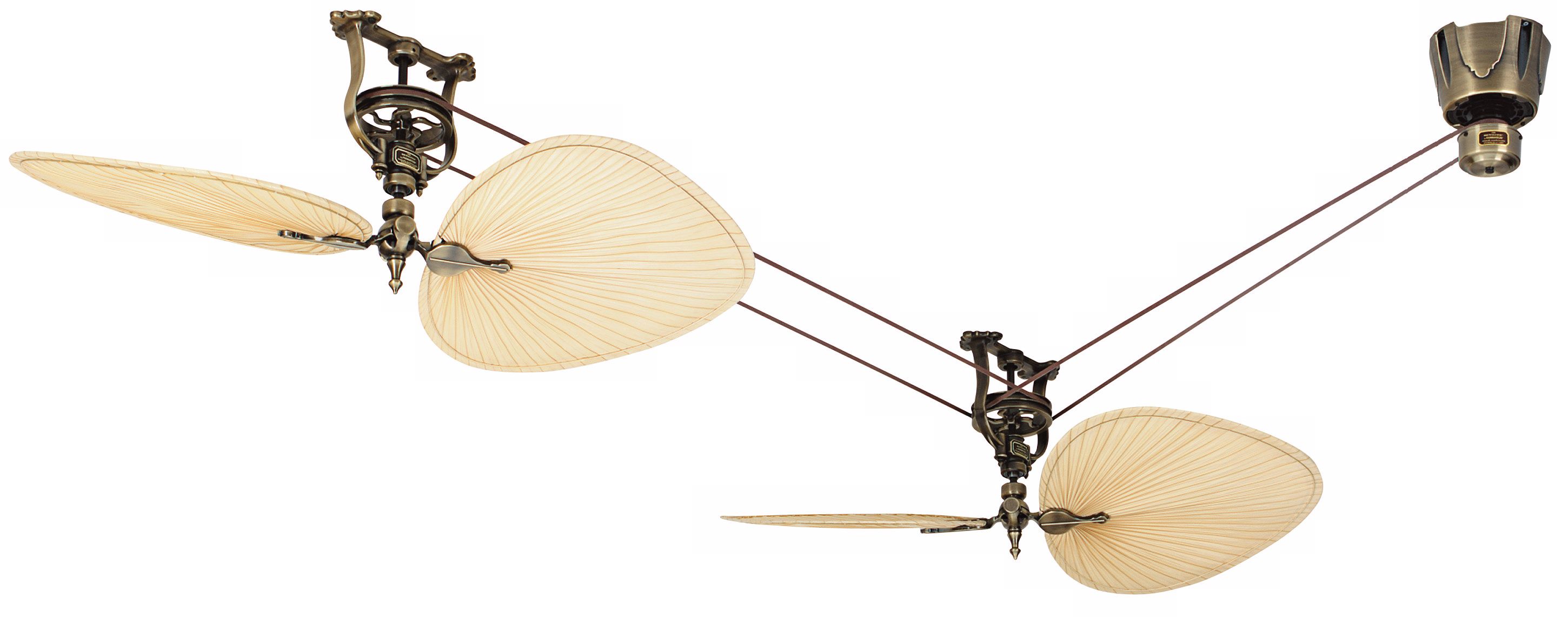 Fanimation Brewmaster Antique Brass BeltDrive Ceiling Fan N1893