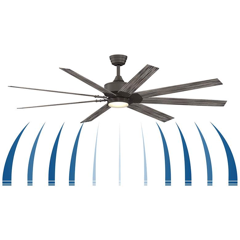 Image 7 Fanimation Levon Custom - 72 inch - GR with WE Blades and LED LK more views