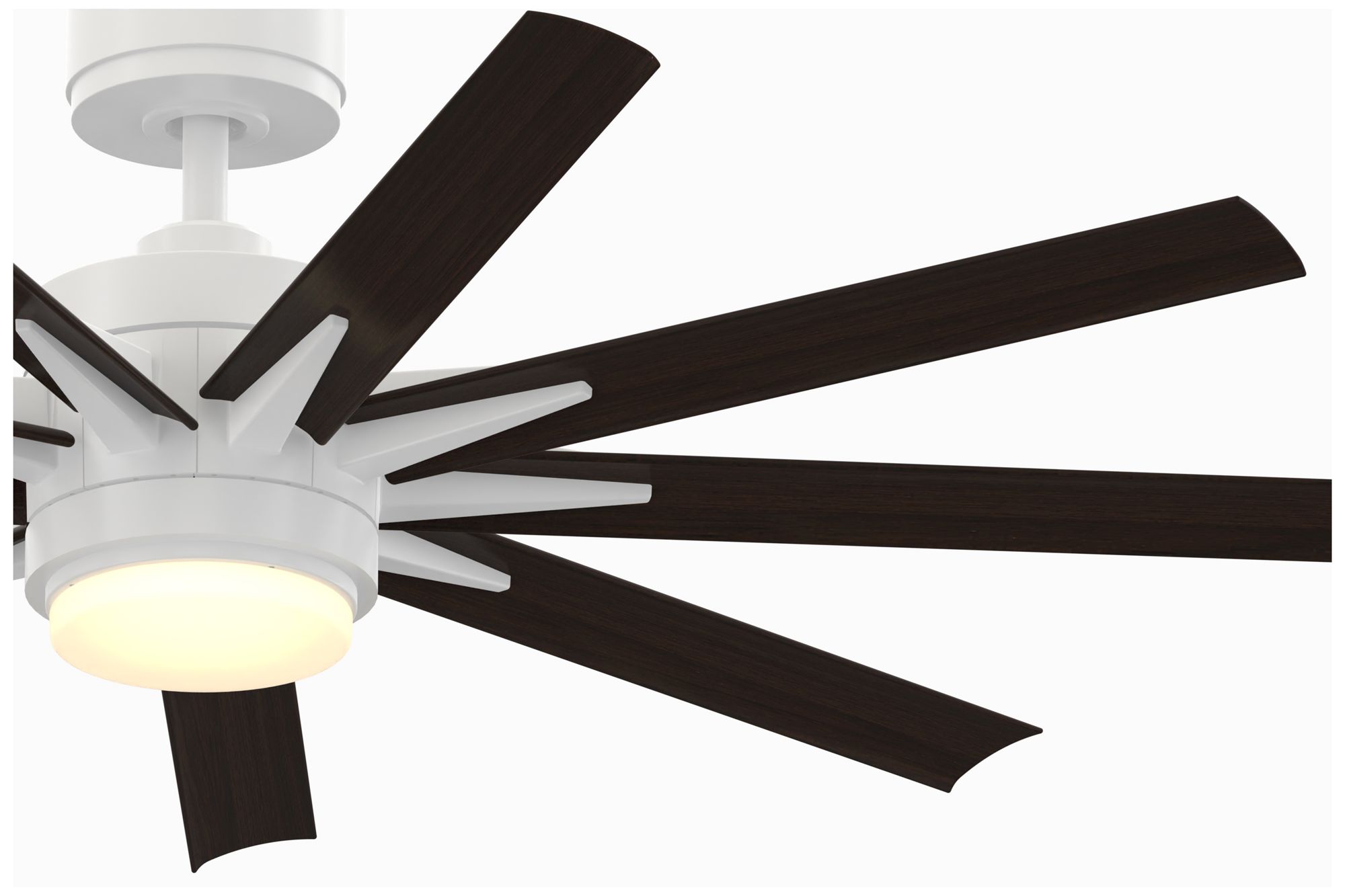 Image 3 Fanimation Odyn Custom - 56 inch - MWW with DWAW Blades and LED LK more views