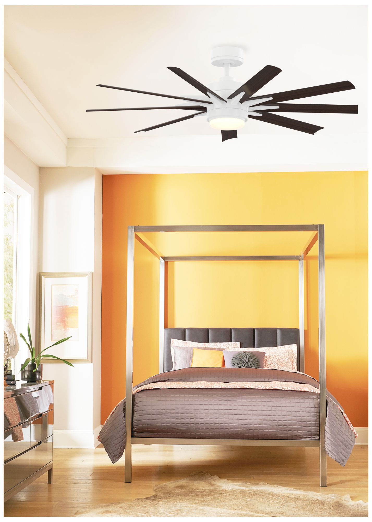 Fanimation Odyn Custom - 56 inch - MWW with DWAW Blades and LED LK