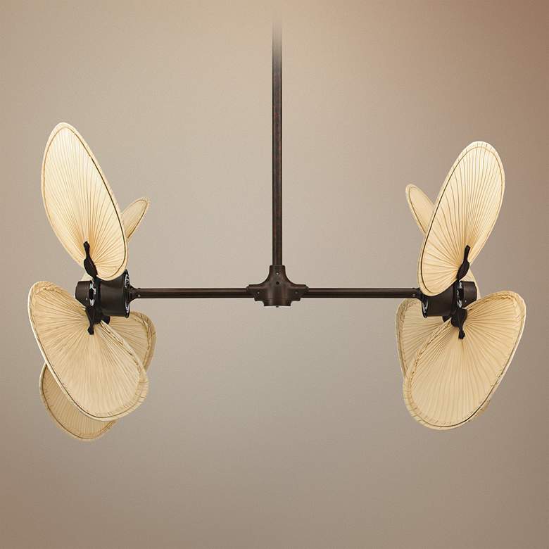 Image 1 Fanimation Palisade Rust Finish Double Blade Vertical Rotation Ceiling Fan