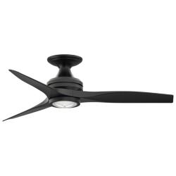 Fanimation Spitfire - 48 inch Flush - BL with BL Blades and LED LK