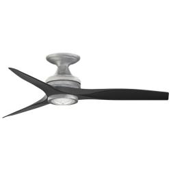 Fanimation Spitfire - 48 inch Flush - GZ with BL Blades and LED LK