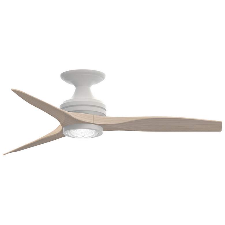 Image 1 Fanimation Spitfire - 48 inch Flush - MW with WW Blades and LED LK