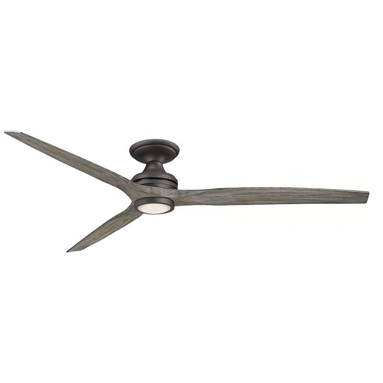 Image 1 Fanimation Spitfire DC 72 inch Flush - GR with WE Blades and GR LED LK