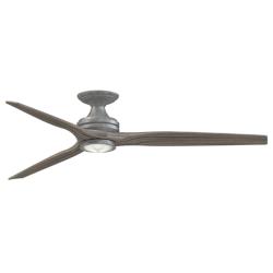 Fanimation Spitfire DC Custom - 64" Flush, GZ w/ WE Blades, Light Kit