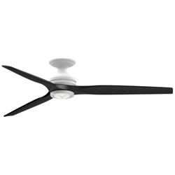 Fanimation Spitfire DC Custom 64" Flush - MW w/ BL Blades & Light Kit