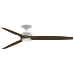 Fanimation Spitfire DC Custom 64" Flush - MW w/ WK Blades & MW LED LK