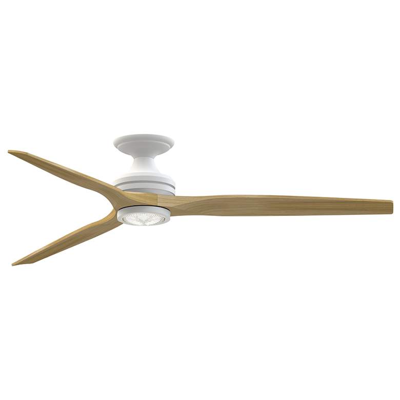 Image 1 Fanimation Spitfire DC Custom - 64 in. Flush - MW w/ N Blades & MW LED LK
