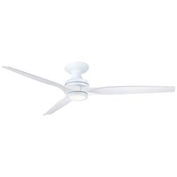 Fanimation Spitfire DC Custom - 64 in. Flush - MW w/ WW Blades & MW LED LK