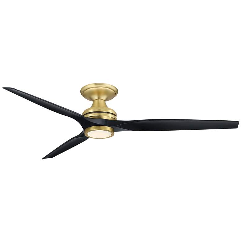 Image 1 Fanimation Spitfire DC Custom - 64 inch Flush - BS w/ BL Blades, Light Kit