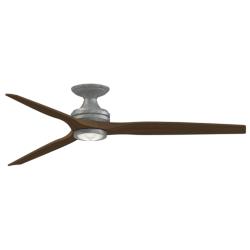 Fanimation Spitfire DC Custom - 64 inch Flush - GZ, WK Blades, Light Kit