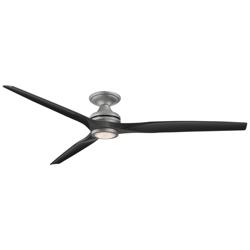 Fanimation Spitfire DC Custom 72 in. Flush - GZ w/ BL Blades and GZ LED LK