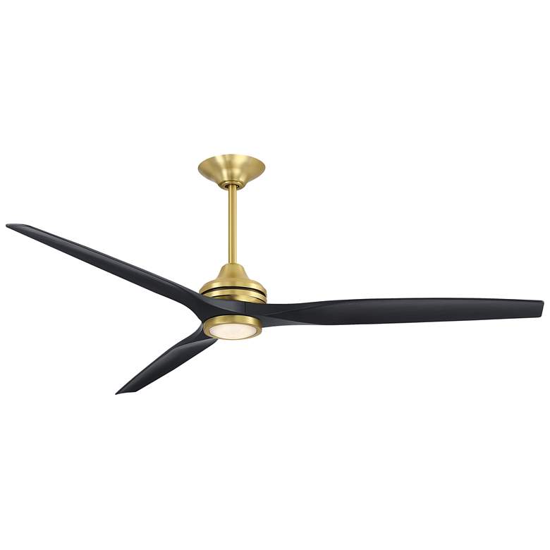 Image 1 Fanimation Spitfire DC Custom - 72 inch - BS with BL Blades and BS LED LK