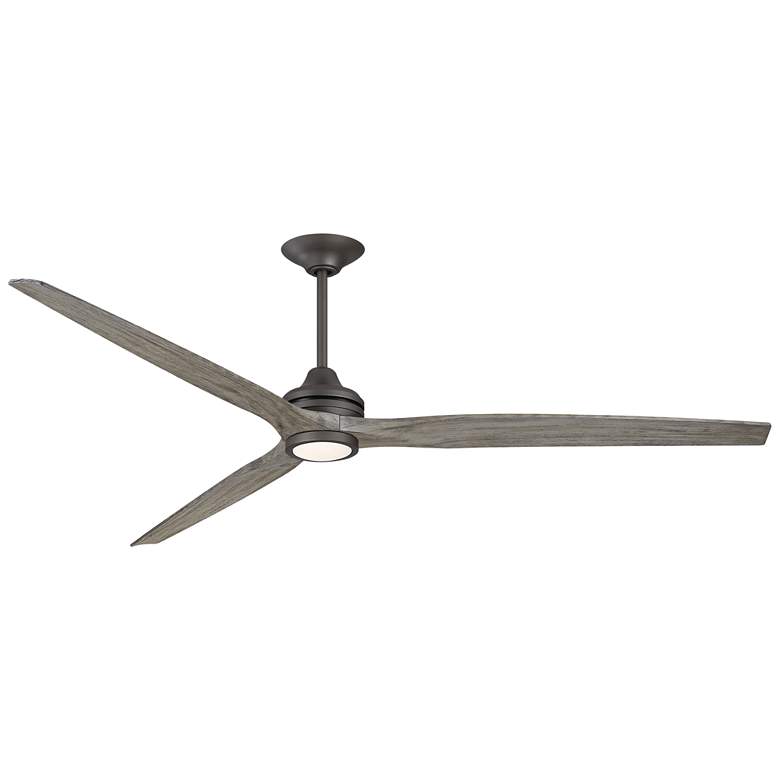 Image 1 Fanimation Spitfire DC Custom - 84 inch - GR with WE Blades and GR LED LK