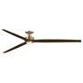 1_Fanimation Spitfire DC Custom 96" Flush - BS w/ WK Blades and BS LED LK