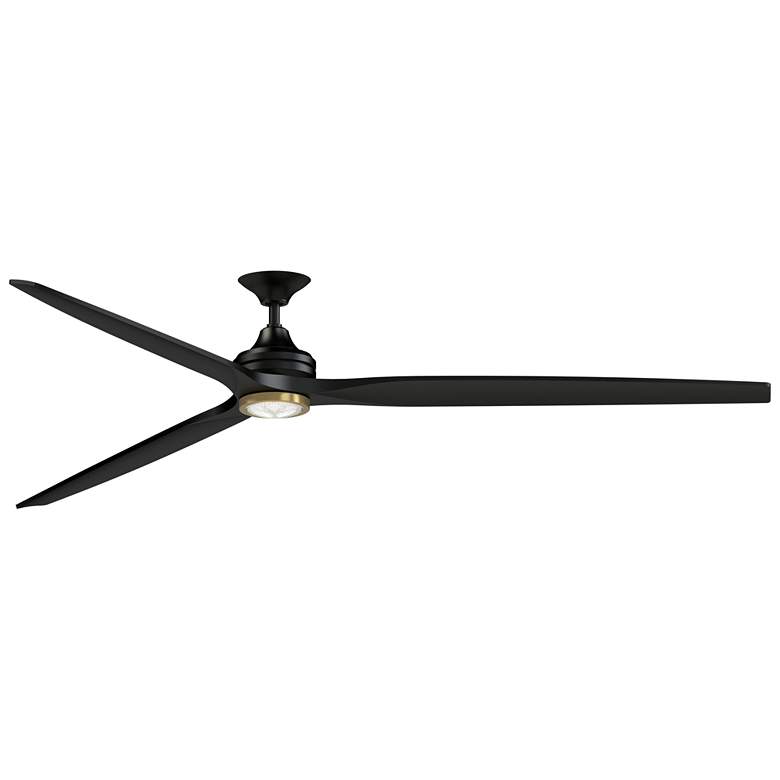 Image 1 Fanimation Spitfire DC Custom - 96 inch - BL with BL Blades and BS LED LK