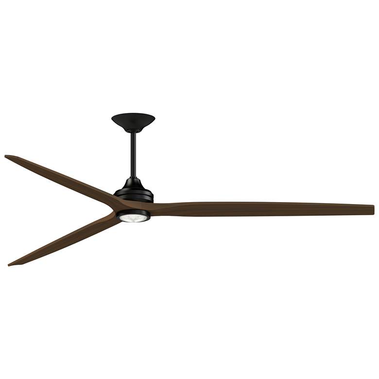 Image 1 Fanimation Spitfire DC Custom - 96 inch - BL with WK Blades and BL LED LK