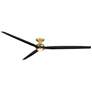 1_Fanimation Spitfire DC Custom 96 inch Flush - BS with BL Blades & BS LED LK