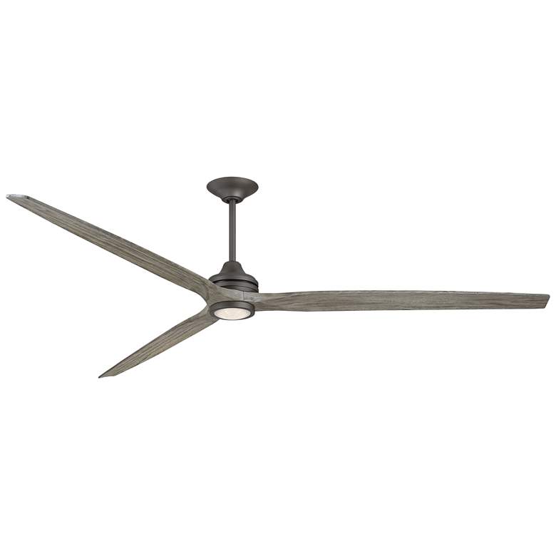 Image 1 Fanimation Spitfire DC Custom - 96 inch - GR with WE Blades and GR LED LK
