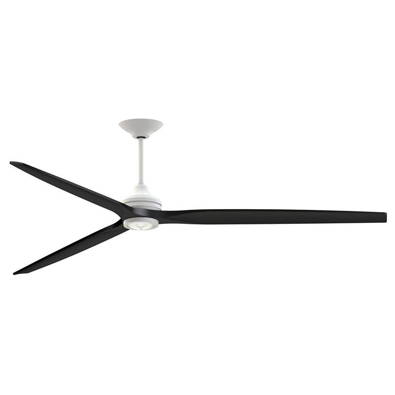 Image 1 Fanimation Spitfire DC Custom - 96 inch - MW with BL Blades and MW LED LK