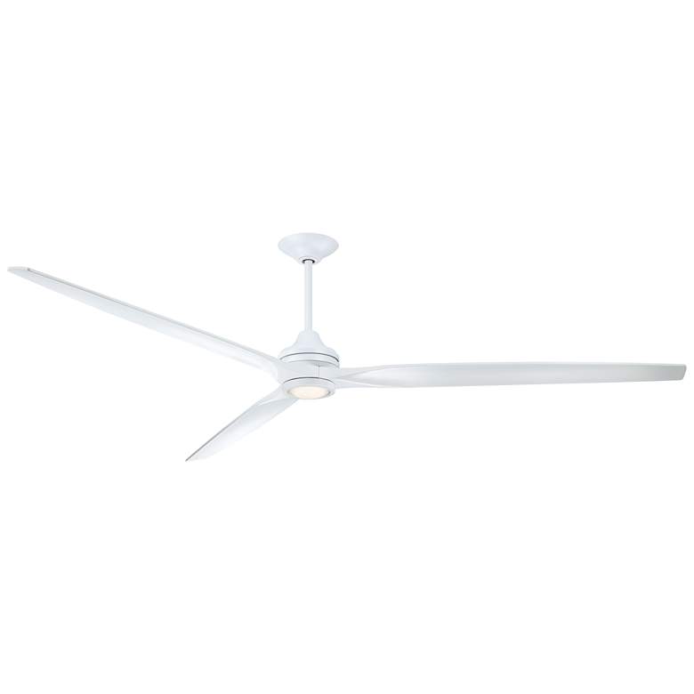 Image 1 Fanimation Spitfire DC Custom - 96 inch - MW with MW Blades and MW LED LK