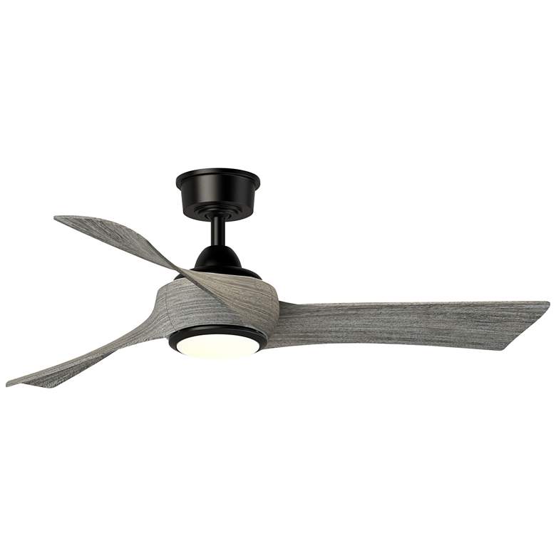 Image 1 Fanimation Wrap Custom - 48 inch - BL with WE Blades and LED LK