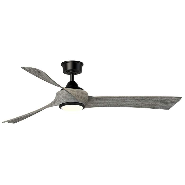 Image 1 Fanimation Wrap Custom - 60 inch - BL with WE Blades and LED LK