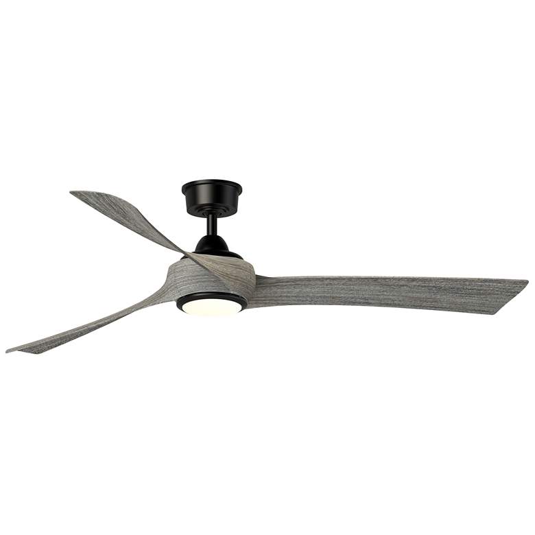 Image 1 Fanimation Wrap Custom - 64 inch - BL with WE Blades and LED LK