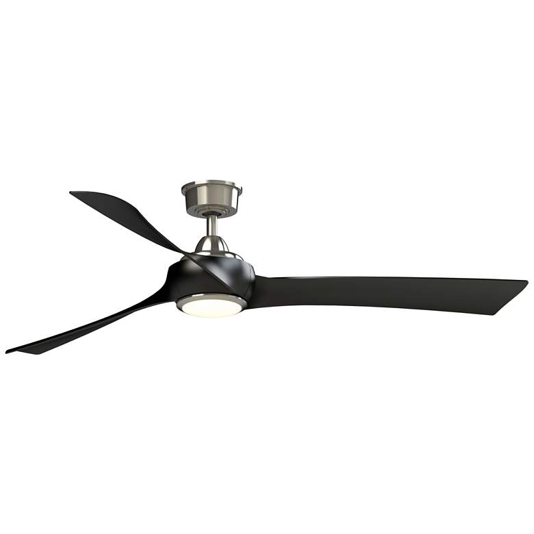 Image 1 Fanimation Wrap Custom - 64 inch - BN with BL Blades and LED LK