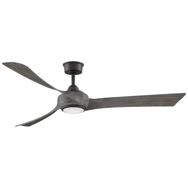 Image 1 Fanimation Wrap Custom - 64 inch - GR with WE Blades and LED LK