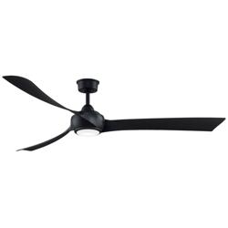 Fanimation Wrap Custom - 72 inch - BL with BL Blades and LED LK