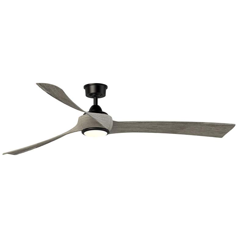 Image 1 Fanimation Wrap Custom - 72 inch - BL with WE Blades and LED LK