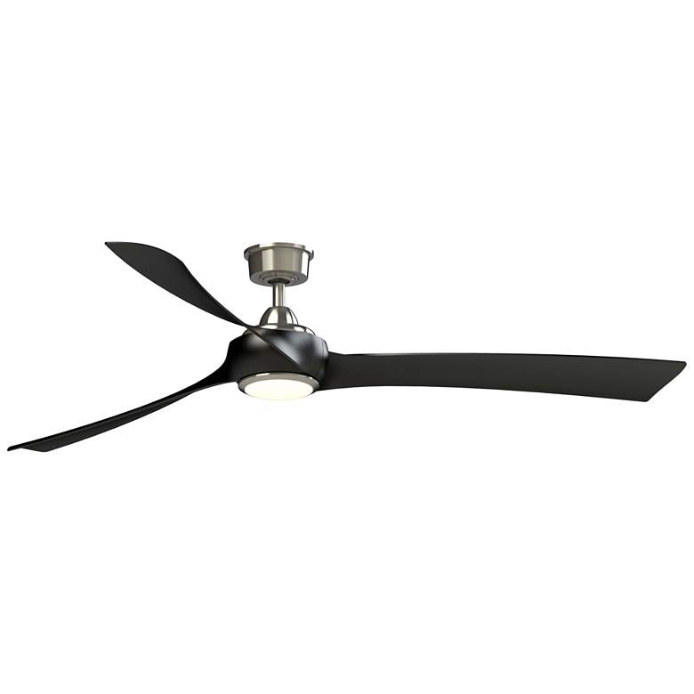 Image 1 Fanimation Wrap Custom - 72 inch - BN with BL Blades and LED LK