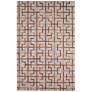 Fannin Geometric Hand Woven Tan Area Rug 0756F 5' x 8'