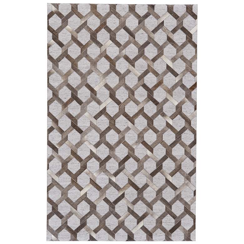 Image 1 Fannin Transitional Geometric Hand Woven Gray Area Rug 0752F