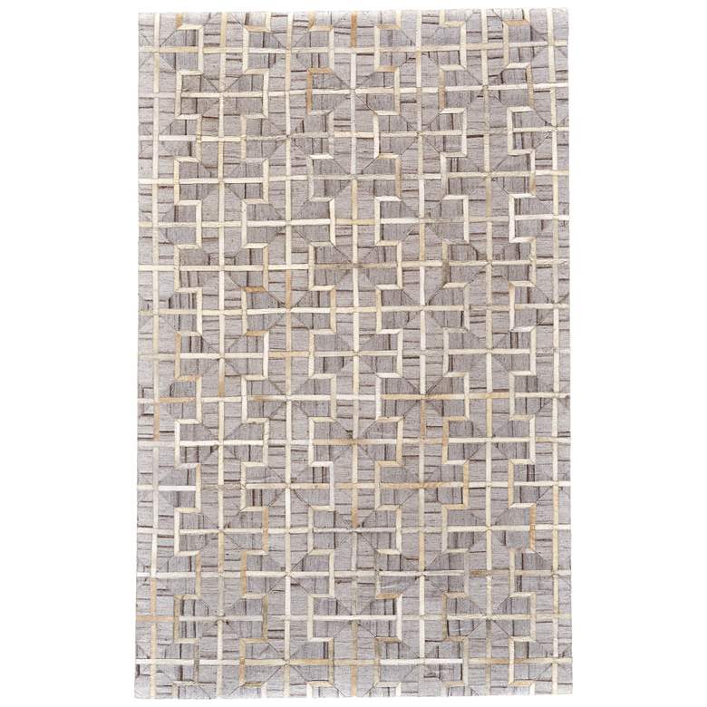 Image 1 Fannin Transitional Geometric Hand Woven Gray Area Rug 0756F