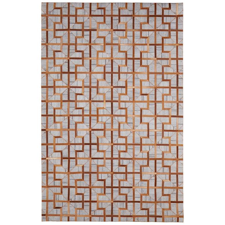 Image 1 Fannin Transitional Geometric Hand Woven Tan Area Rug 0756F