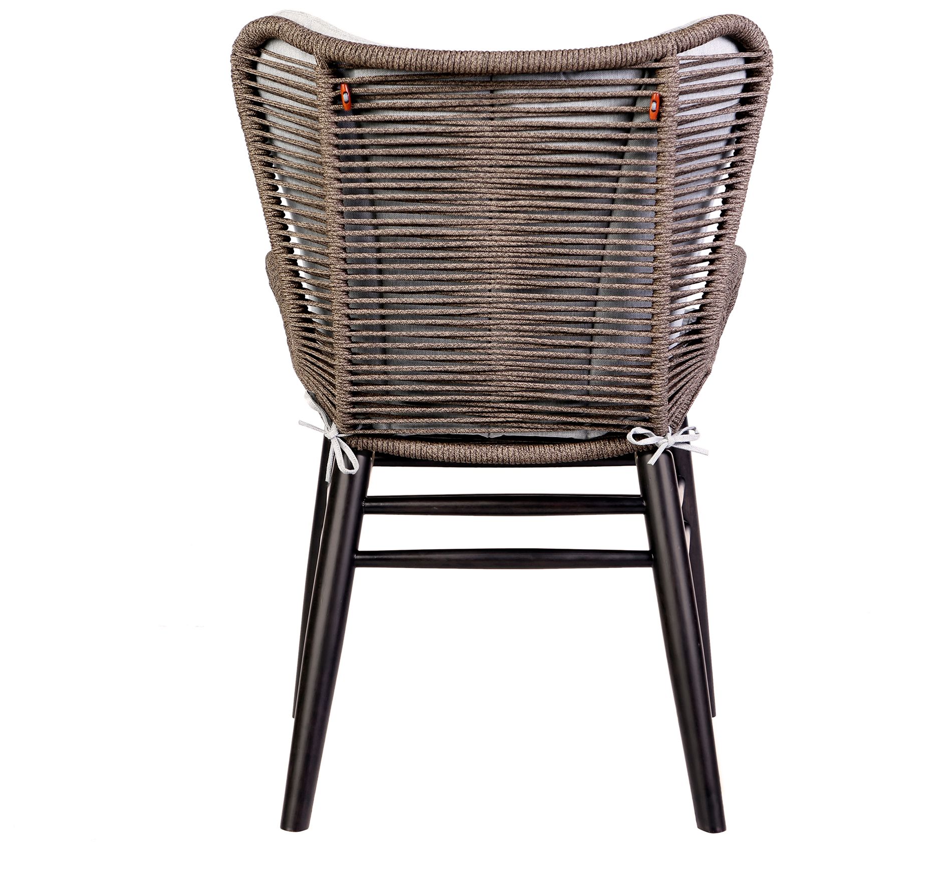 Image 7 Fanny Outdoor Patio Dining Chair in Dark Eucalyptus Wood and Truffle Rope more views