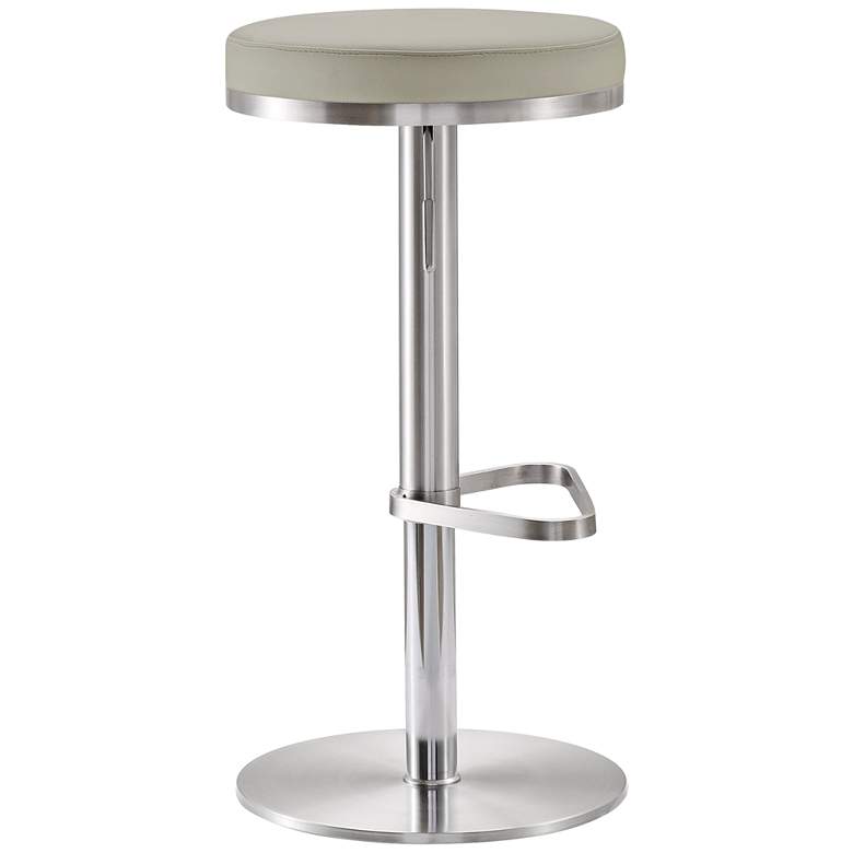Image 2 Fano 32 inch Light Gray and Steel Adjustable Swivel Barstool more views