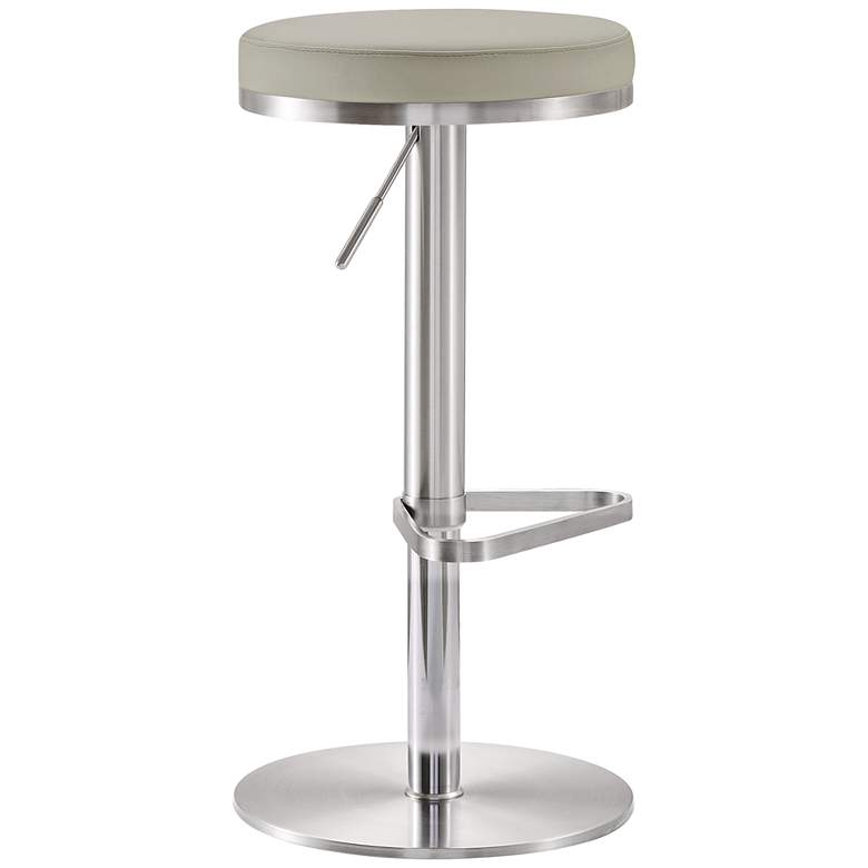 Image 3 Fano 32 inch Light Gray and Steel Adjustable Swivel Barstool more views