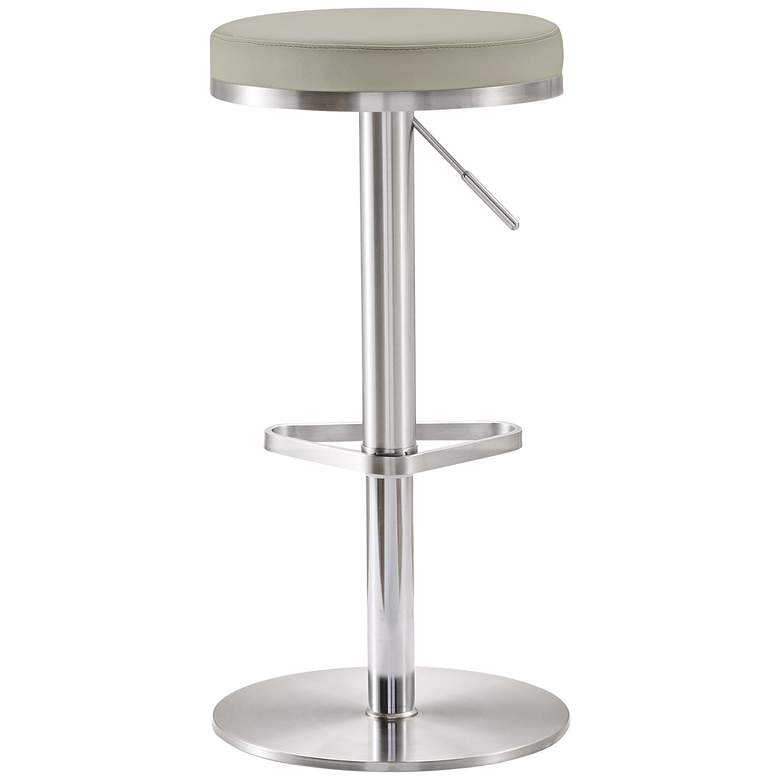 Image 4 Fano 32 inch Light Gray and Steel Adjustable Swivel Barstool more views