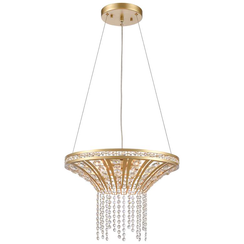 Image 1 Fantania 18 inch Wide 4-Light Chandelier - Champagne Gold