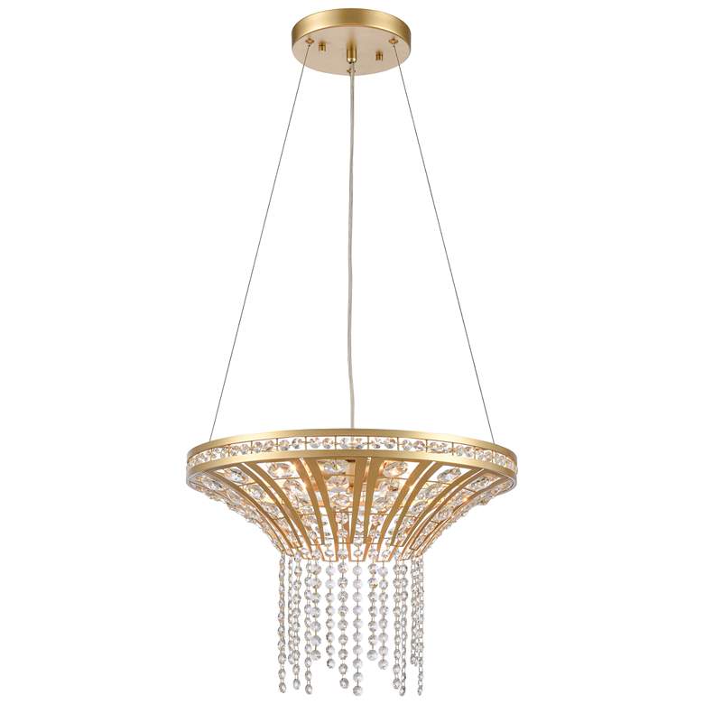 Image 1 Fantania 18" Wide 4-Light Chandelier - Champagne Gold